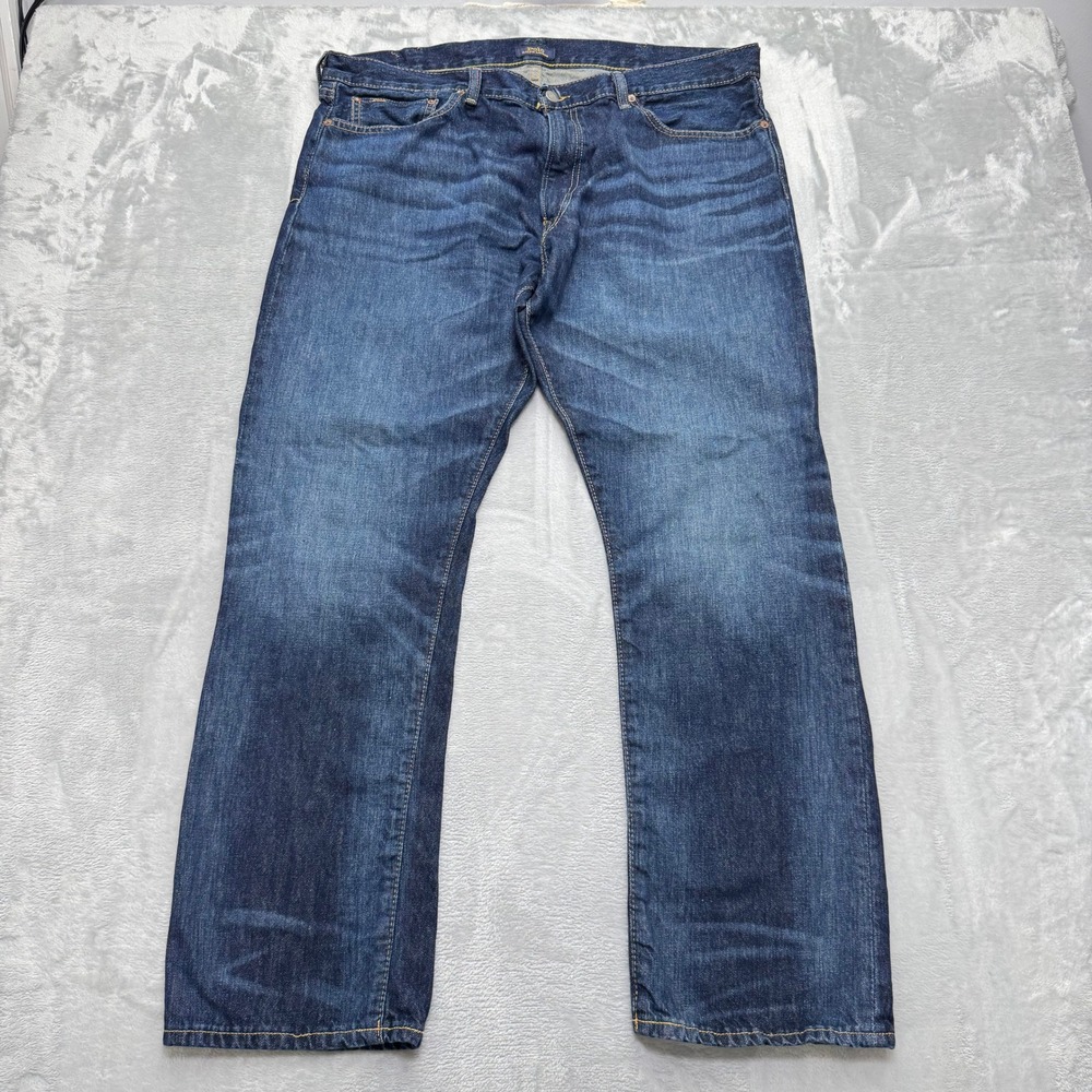 Polo Ralph Lauren Jeans Mens 38x32 Blue Hampton Relaxed Straight Dark Wash Denim